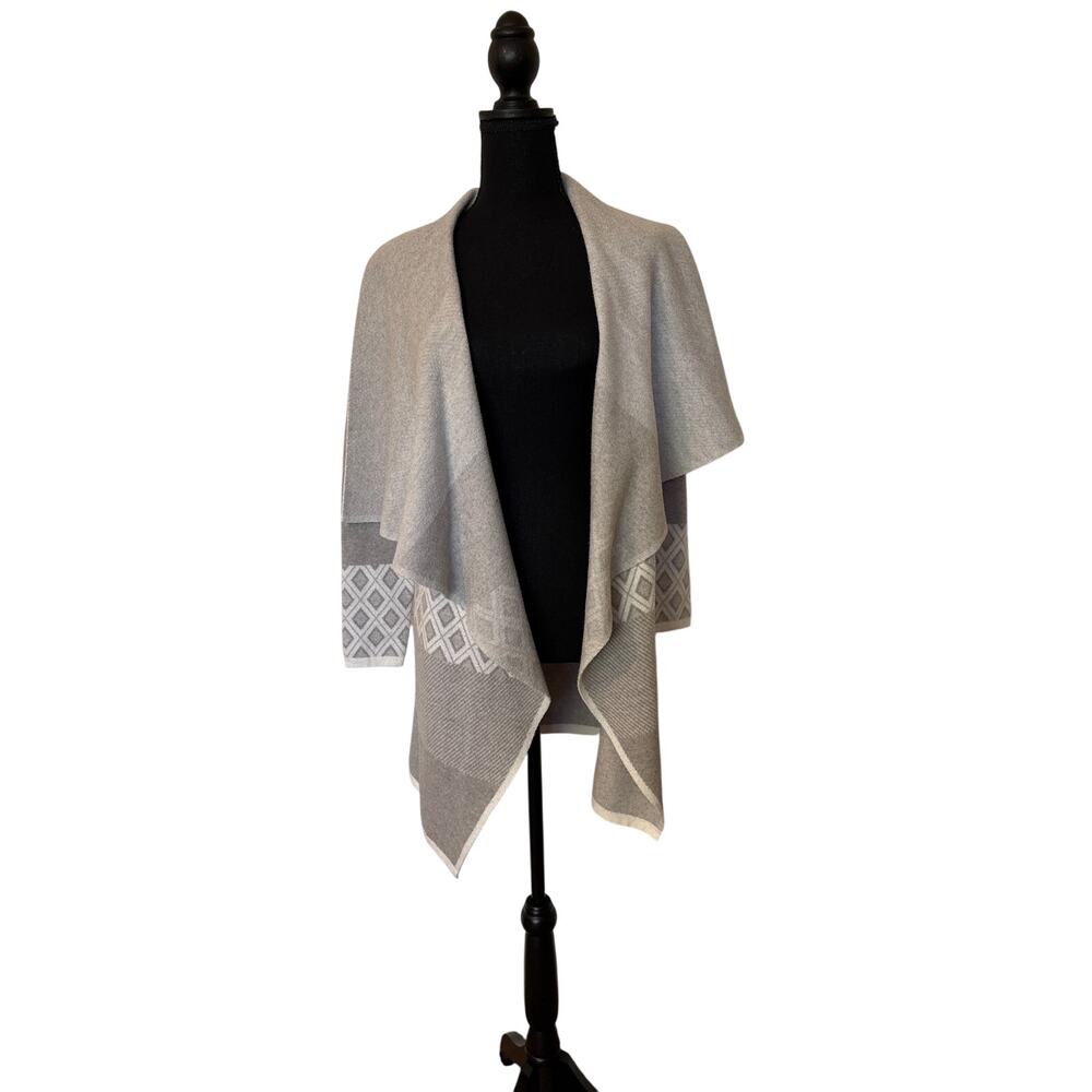 Evolution by Cyrus Open Front Cardigan Woman's Small Geometric